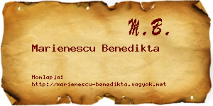 Marienescu Benedikta névjegykártya